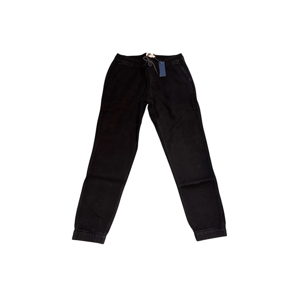 Taylor Stitch The Apres Pant Black Indigo Sashiko Men Jogger Medium NWT - Picture 1 of 6
